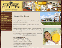 Tablet Screenshot of glengarryfinecheese.com